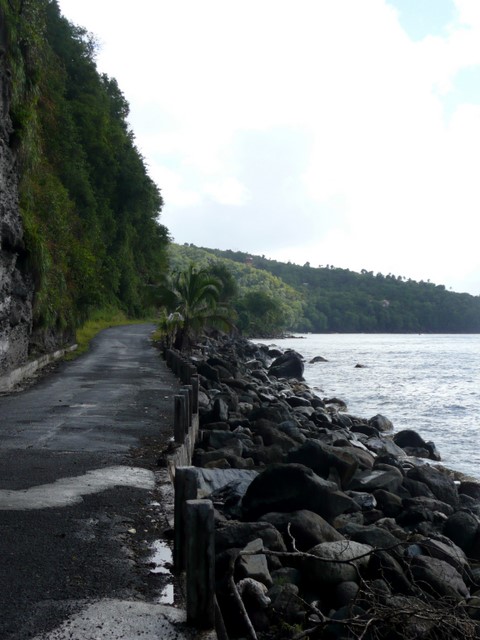 Road on the shore