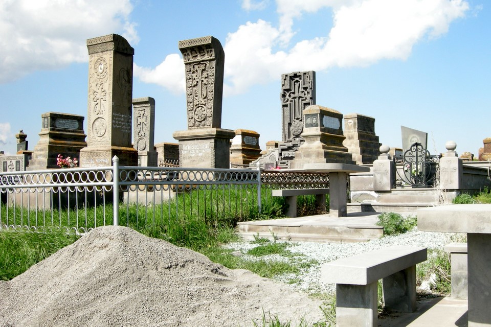 Fine tombstones in the new cemetery